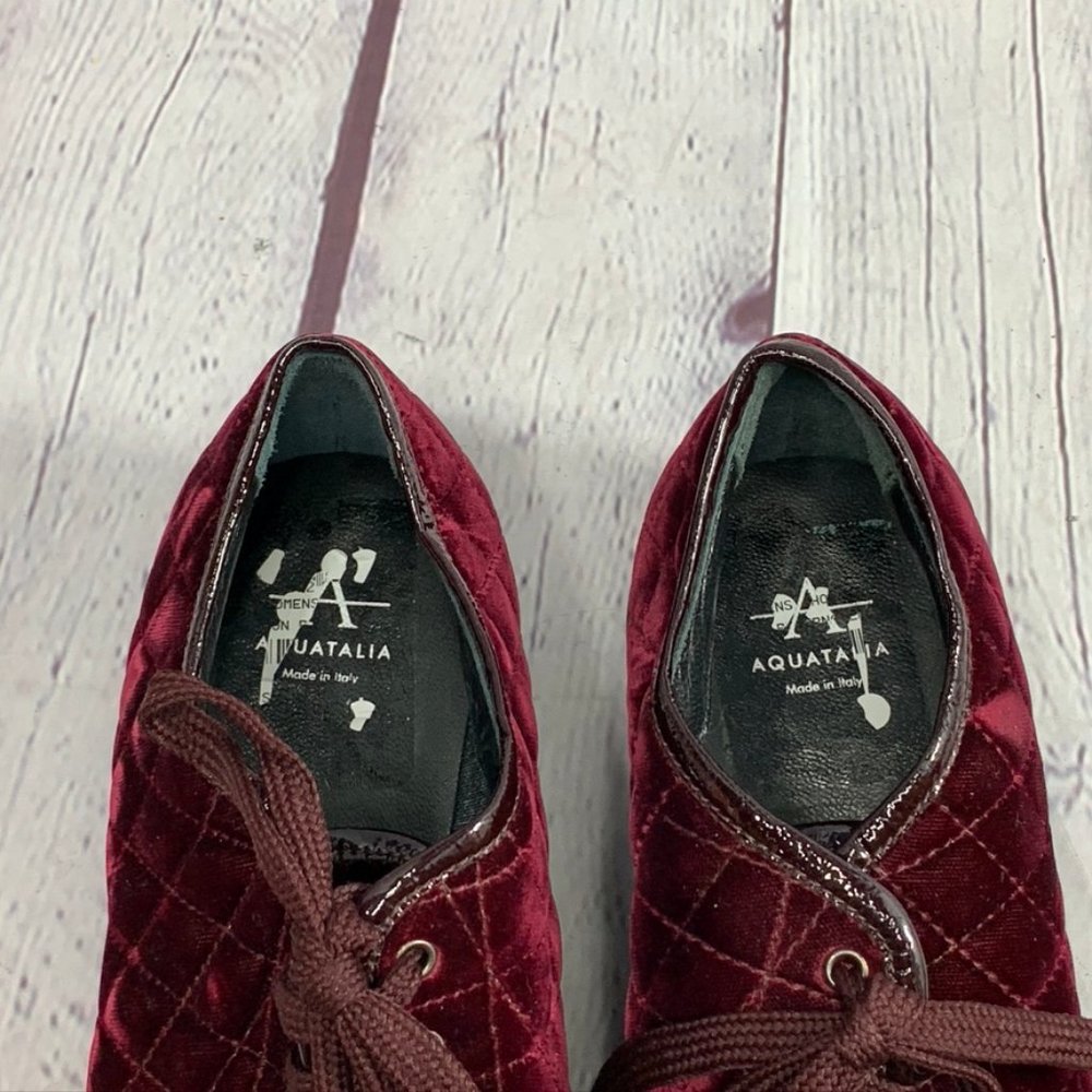 Aquatalia Glenda Wine Burgundy Quilted Weatherproo - Picture 6 of 8